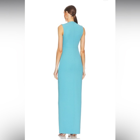 Solace London Sofia Maxi Dress in Blue - Picture 3 of 8